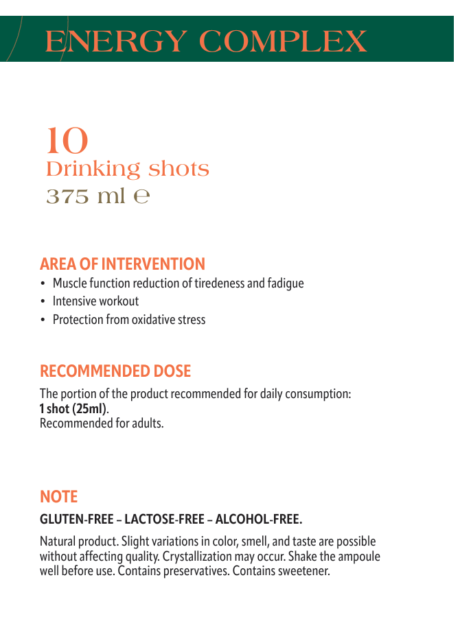 Energy Complex Drinking Shots, NaturWelle