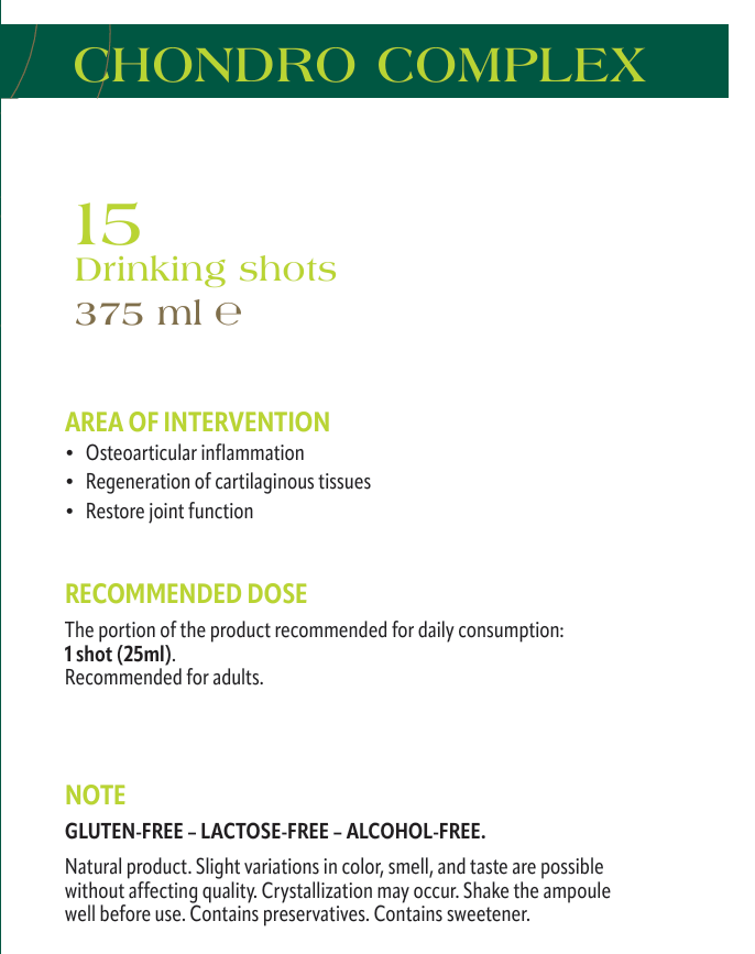 Chondro Complex Drinking Shots