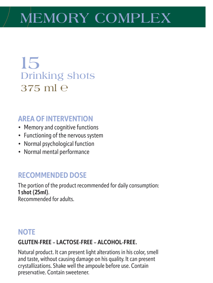 Memory Complex Drinking Shots