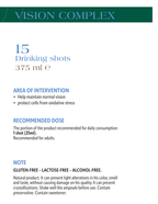 NaturWelle Vision Complex Drink-Shots – Verpackungsansicht mit Produktinformationen.