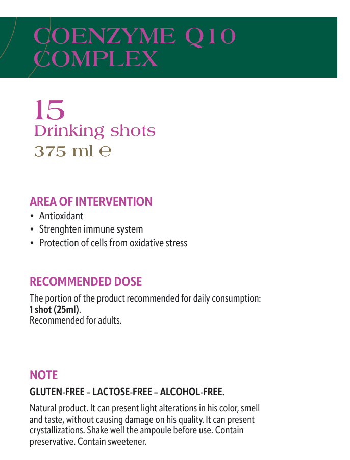 Coenzyme Q10 Complex Drinking Shots