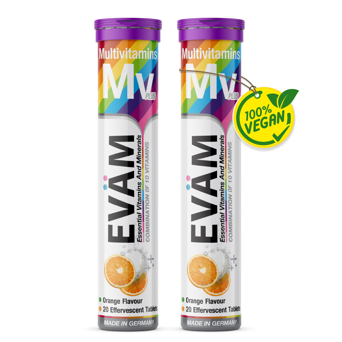 Multivitamin Brausetabletten, Kombination aus 10 Vitaminen