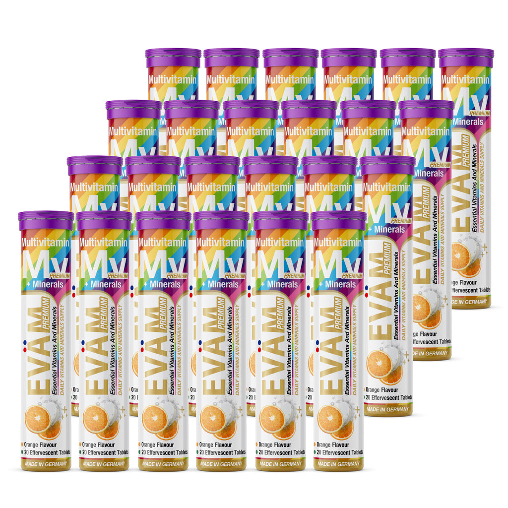 EVÄM Multivitamin + Mineralien Brausetabletten – 12in1 aus Vitaminen & Mineralstoffen