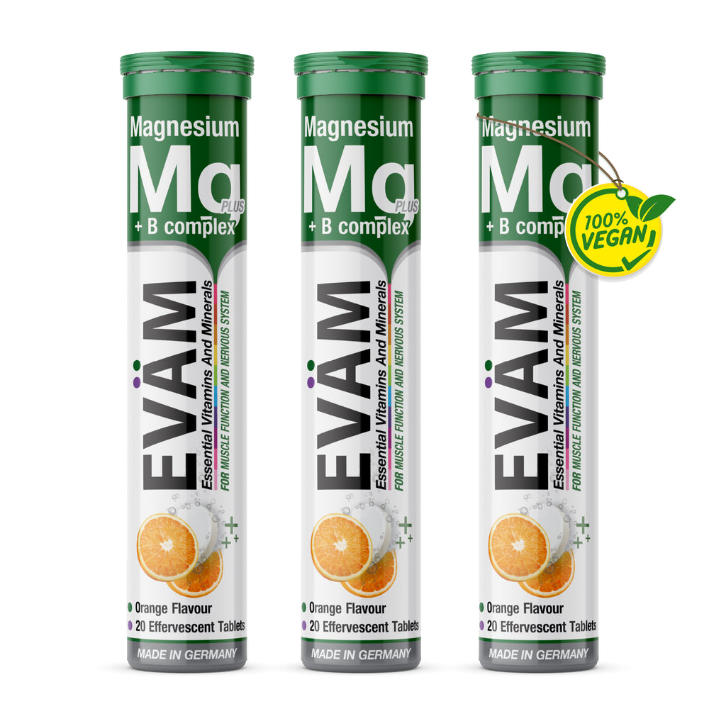 Magnesium + B-Komplex Brausetabletten, EVÄM