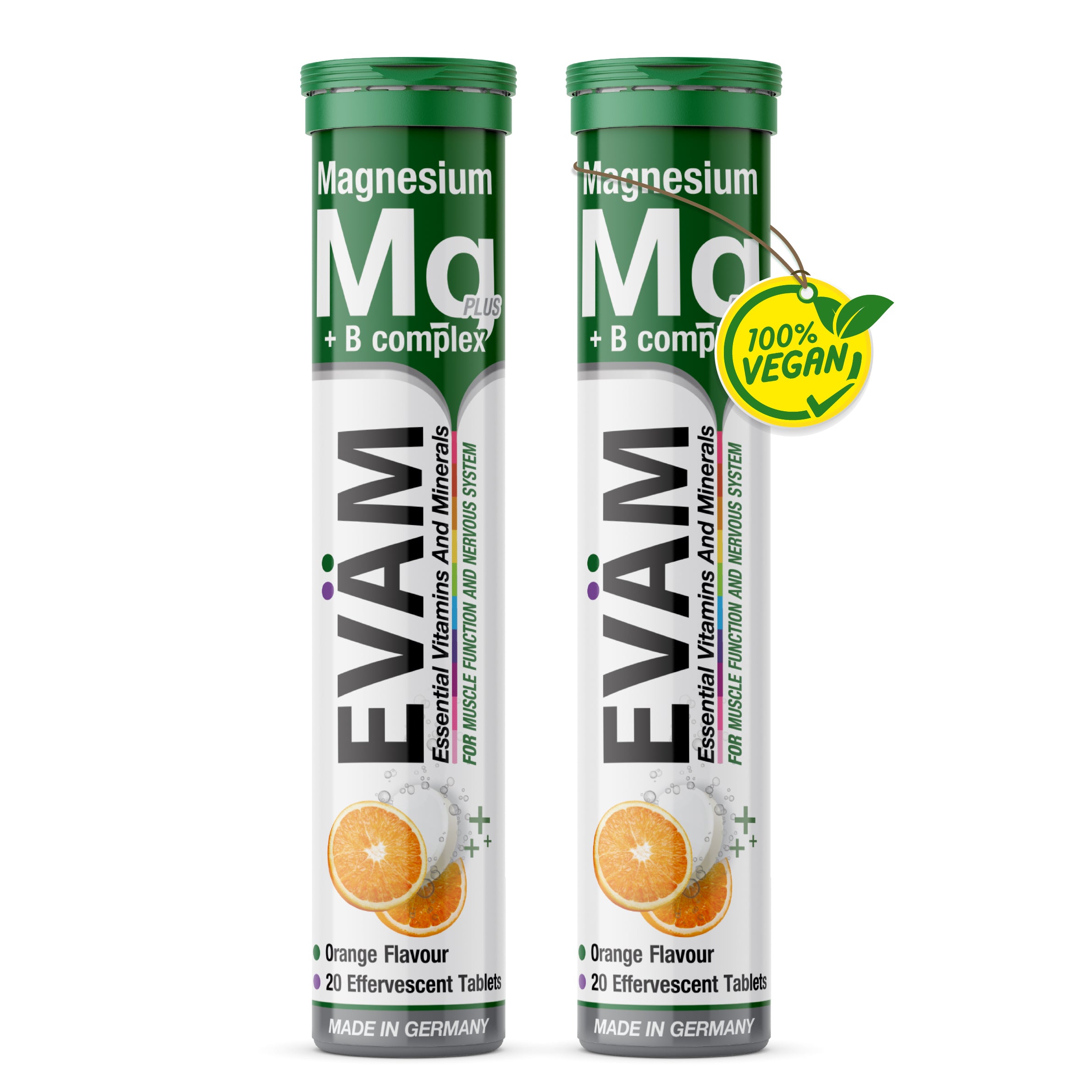 Magnesium + B-Komplex Brausetabletten, EVÄM