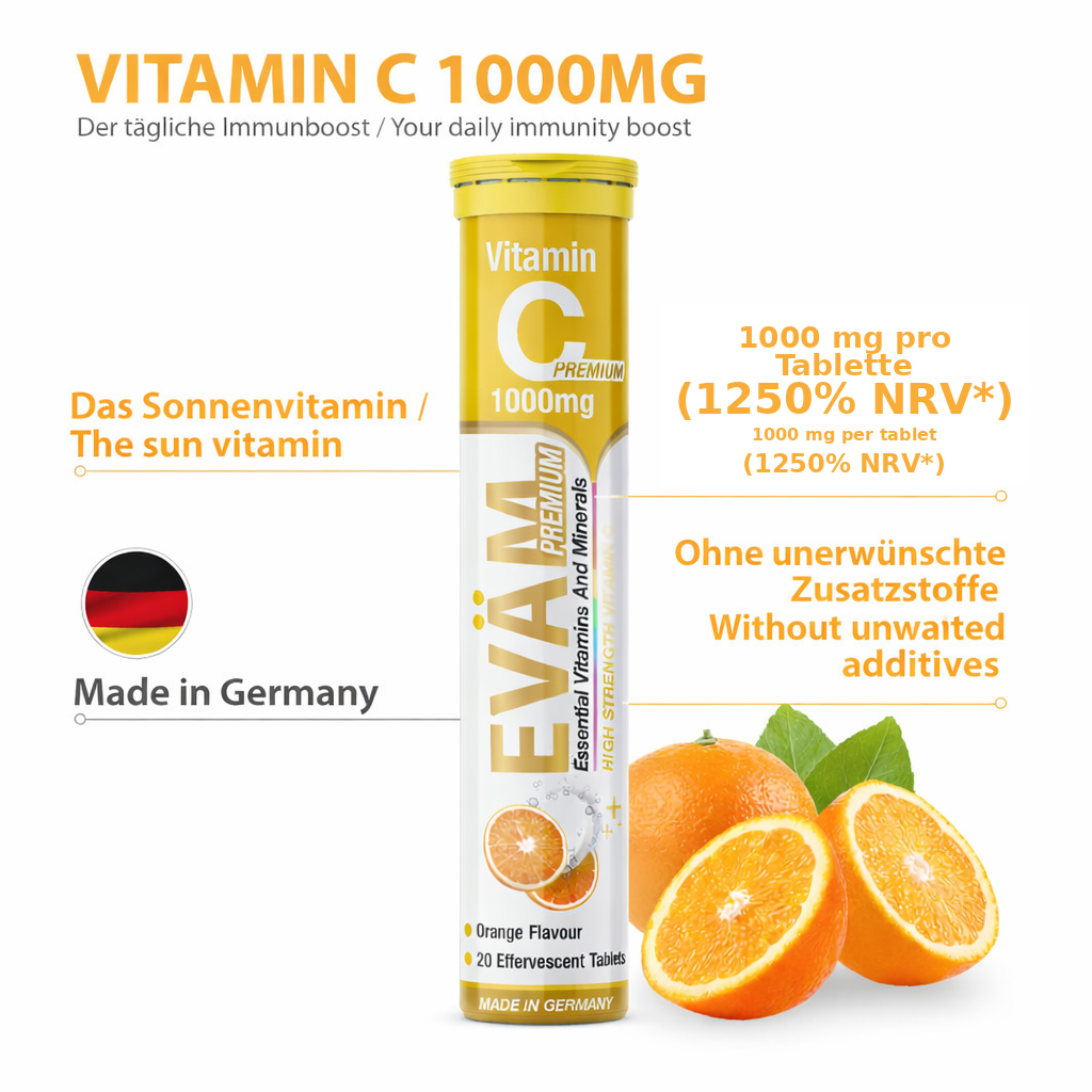 Vitamin C 1000 Hochdosiert Brausetabletten