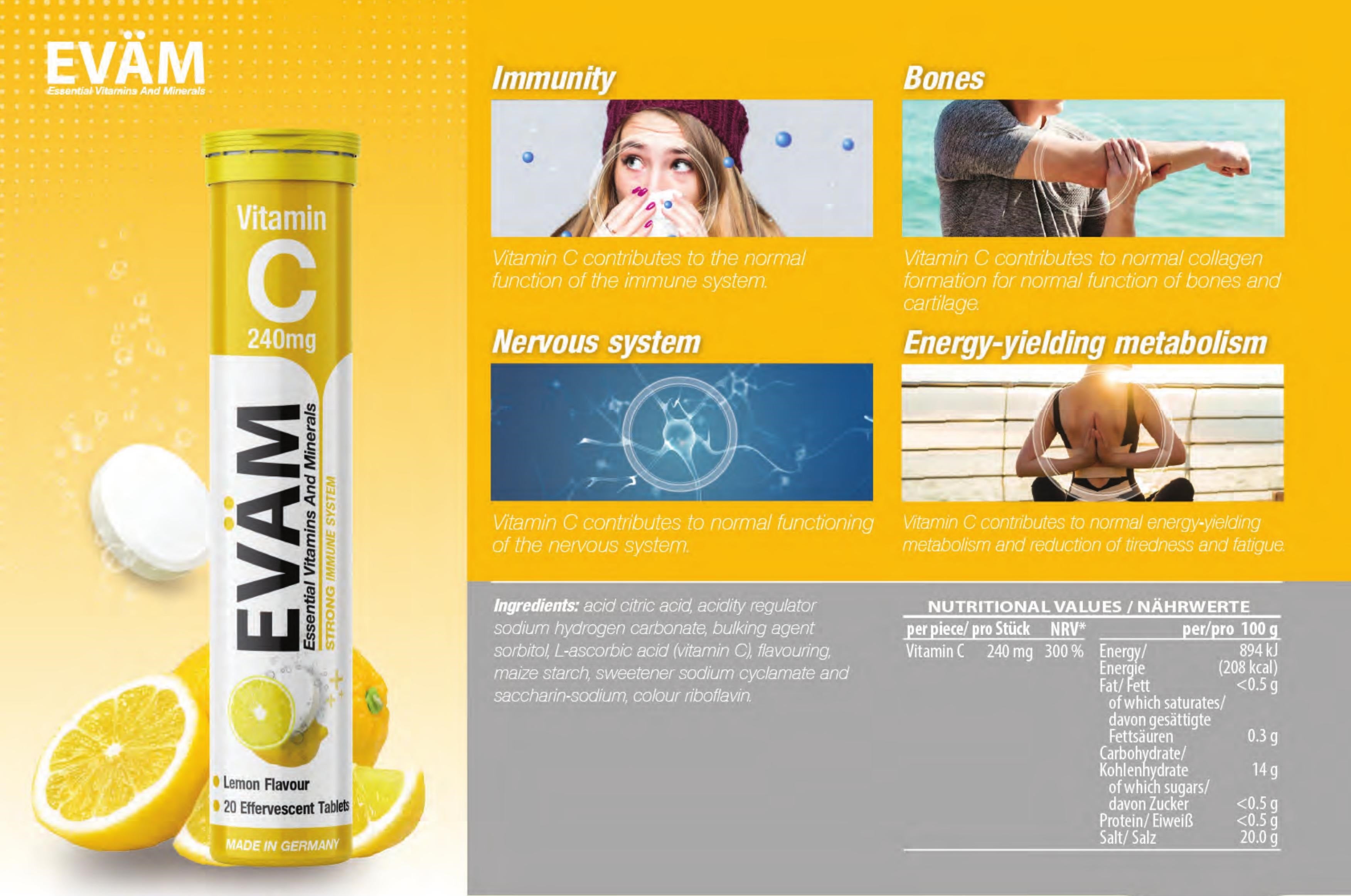 Vitamin C Hochdosiert Brausetabletten