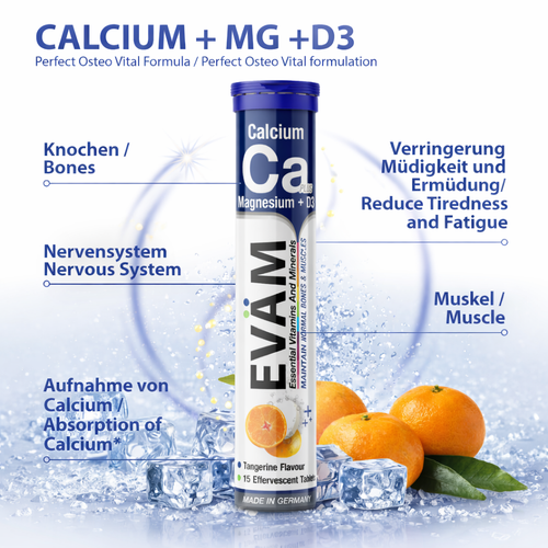 Calcium + Magnesium + D3 Brausetabletten