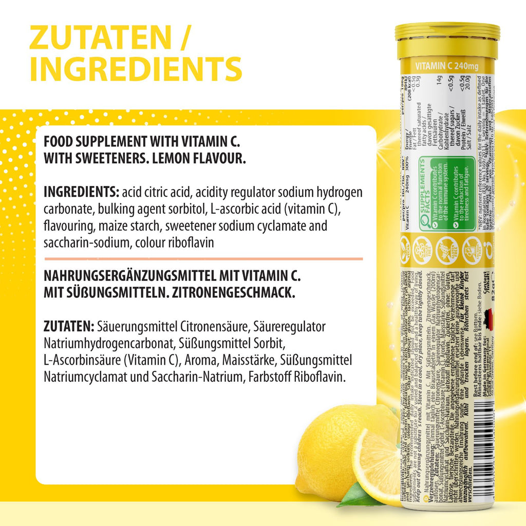 Vitamin C Hochdosiert Brausetabletten