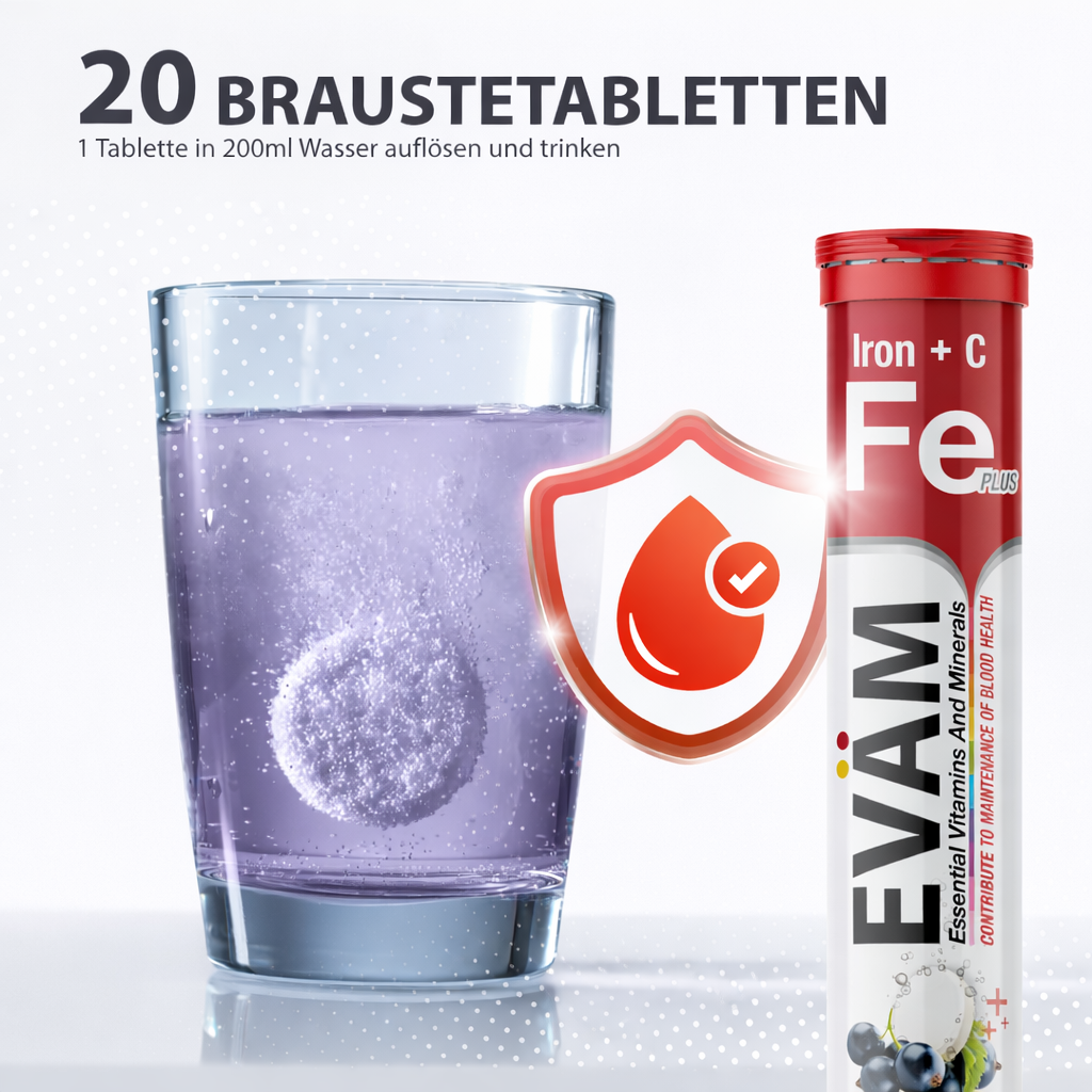 Eisen + Vitamin C Brausetabletten