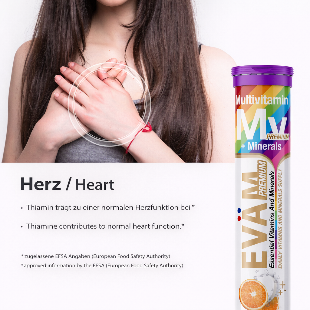 EVÄM Multivitamin + Mineralien Brausetabletten – 12in1 aus Vitaminen & Mineralstoffen