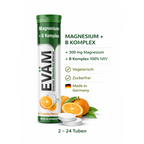 Magnesium + B-Komplex Brausetabletten, EVÄM