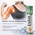 Magnesium + B-Komplex Brausetabletten, EVÄM