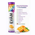 Multivitamin Brausetabletten, Kombination aus 10 Vitaminen