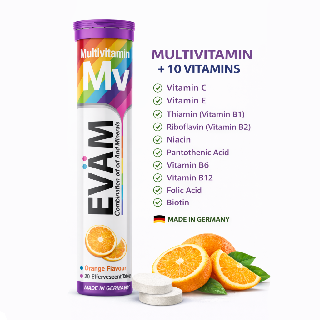Multivitamin Brausetabletten, Kombination aus 10 Vitaminen