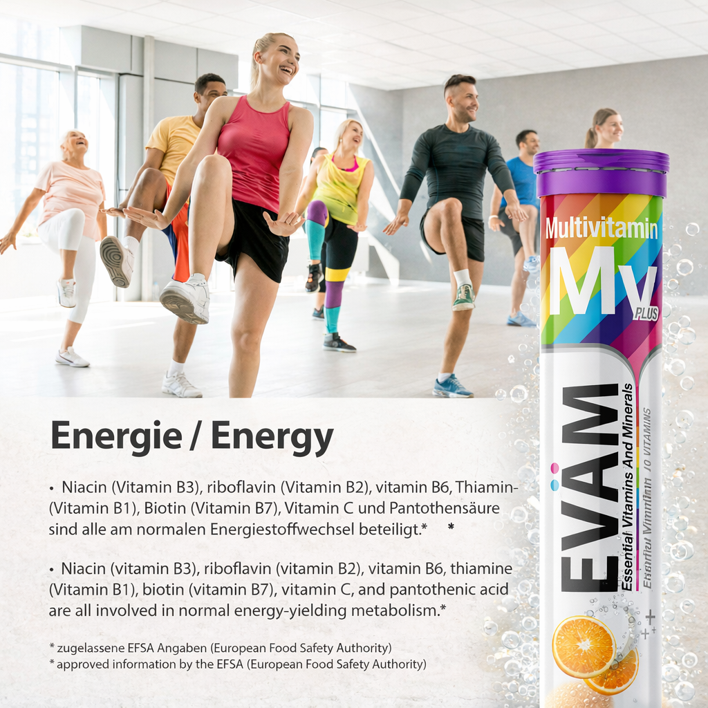 Multivitamin Brausetabletten, Kombination aus 10 Vitaminen