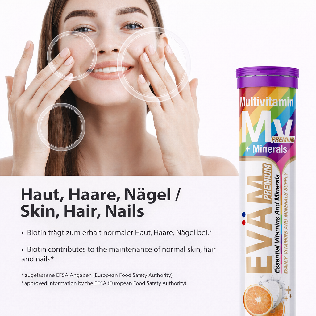 EVÄM Multivitamin + Mineralien Brausetabletten – 12in1 aus Vitaminen & Mineralstoffen