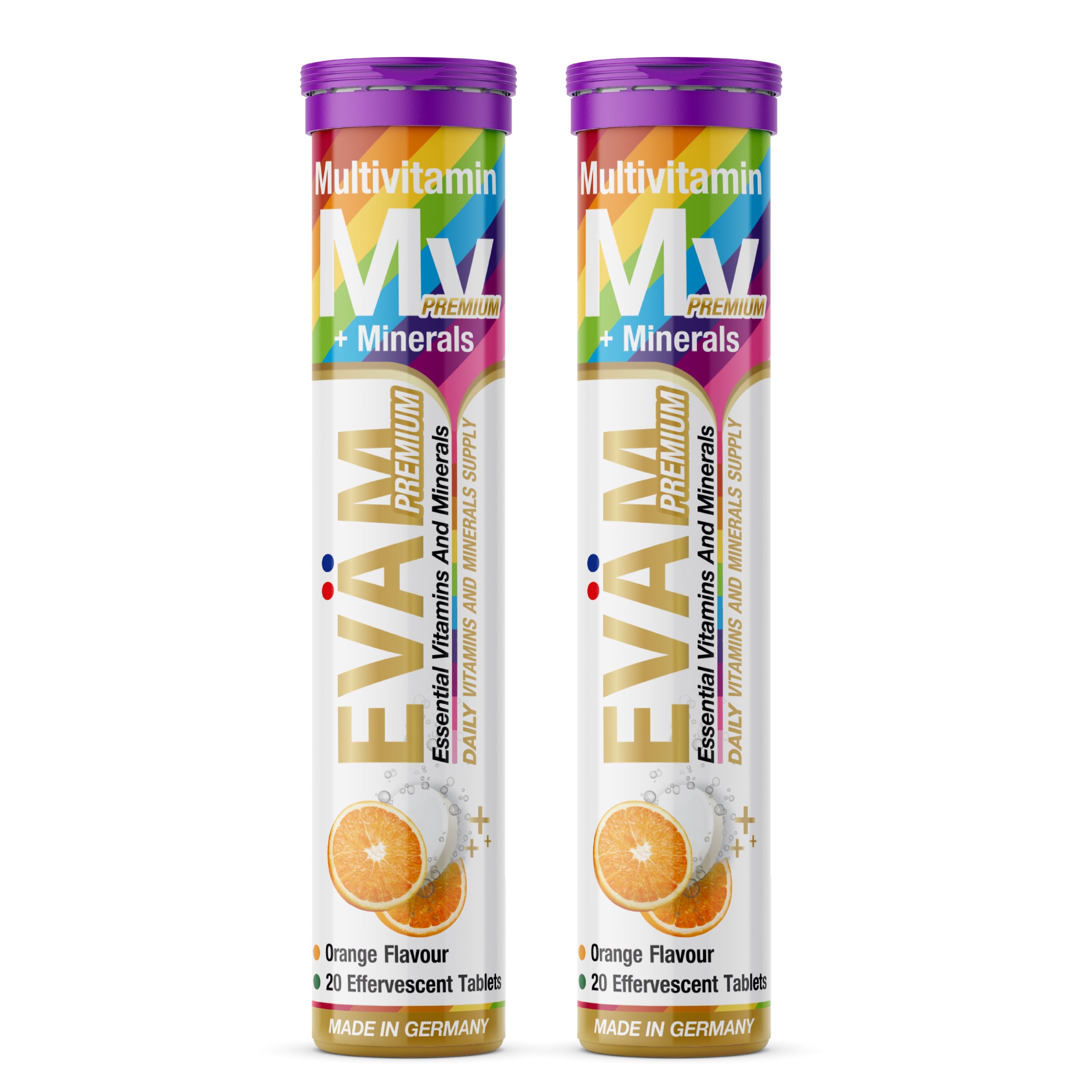 EVÄM Multivitamin + Mineralien Brausetabletten – 12in1 aus Vitaminen & Mineralstoffen