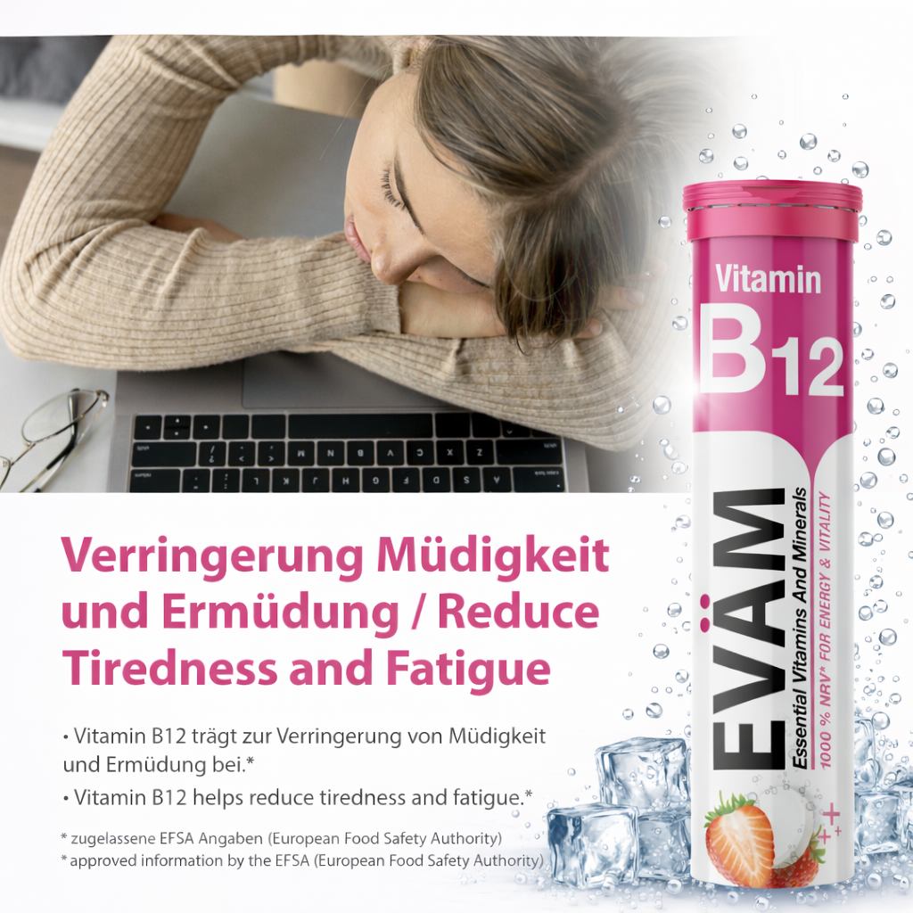Vitamin B12 Brausetabletten 1000% hochdosiert Vegan