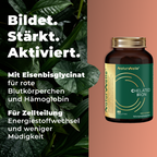NaturWelle Chelated Iron Kapseln – Produktdarstellung mit Verpackung.