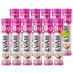 VÄM Vitamin B12 Brausetabletten 12x Vorratspack, vegan, Erdbeergeschmack, 240 Brausetabletten, Qualität aus Deutsc