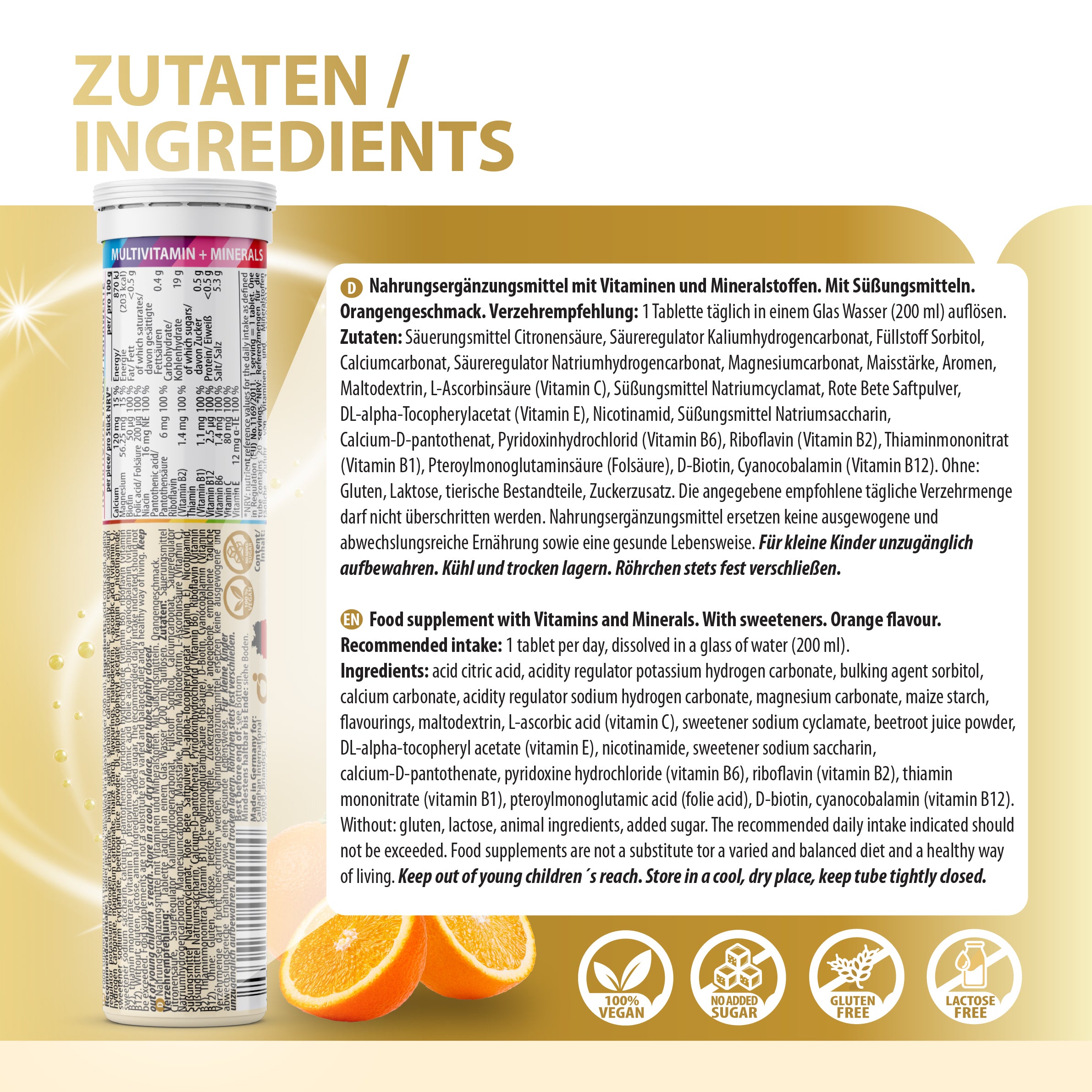 EVÄM Multivitamin + Mineralien Brausetabletten – 12in1 aus Vitaminen & Mineralstoffen