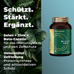 NaturWelle Selenium + Zinc Kapseln – Produktdarstellung mit Verpackung.