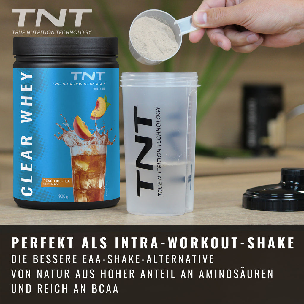 TNT Clear Whey Protein Isolat 900 g – leichter, erfrischender Protein-Drink