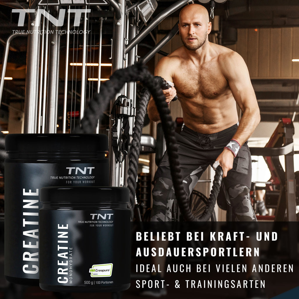 TNT Creatine Monohydrate Dosen im Trainingsumfeld