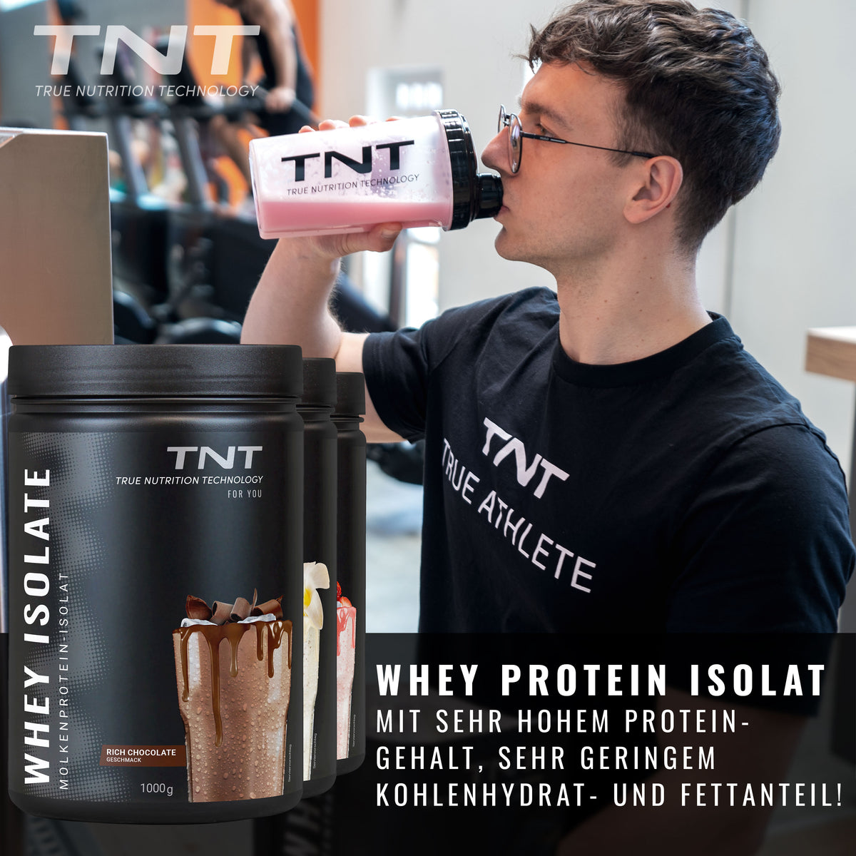 TNT Whey Protein Isolat 1000 g – Whey-Isolat-Shake