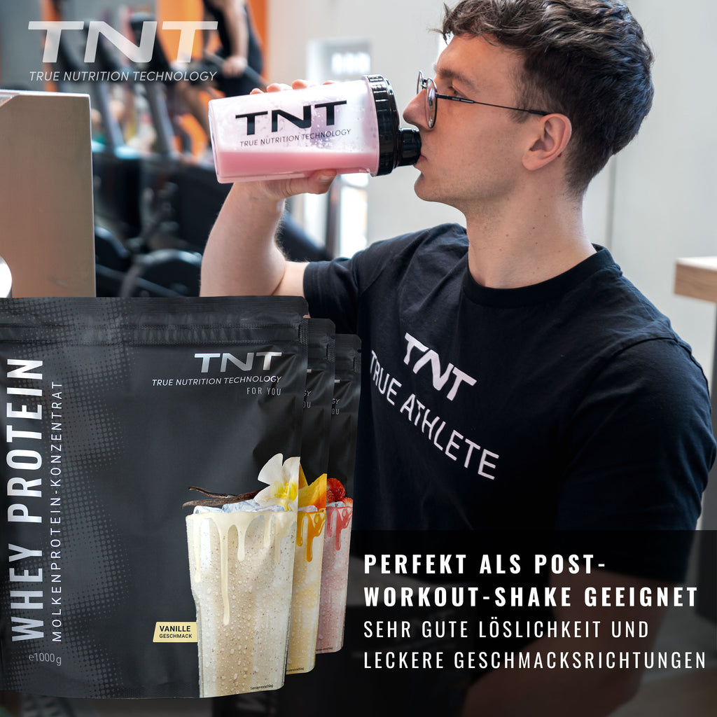 TNT Whey Protein Konzentrat 1000 g – cremiger Whey-Shake