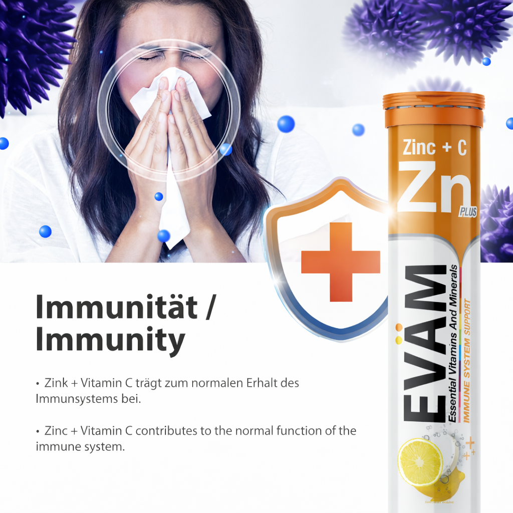 Zink + Vitamin C Brausetabletten