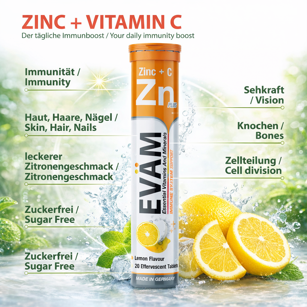 Zink + Vitamin C Brausetabletten